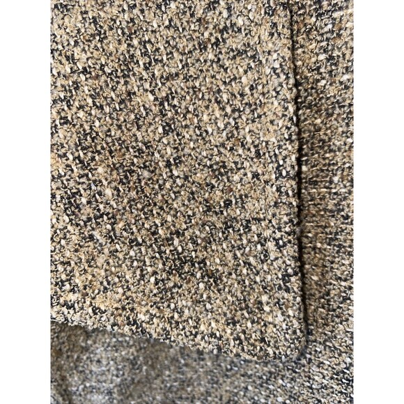 Mino Lombardi Wool Silk Tweed Womens 12 Zip Trench Jacket gorp Speckle ITALY - Picture 7 of 12